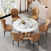 Its wingback-inspired backrest curves ergonomically for lumbar support, while the smooth faux leather upholstery in dual-tone shades adds style and durability.